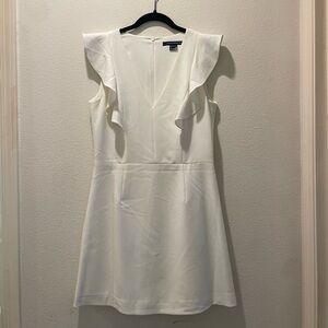 French Connection Ivory Ruffle Mini Dress